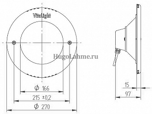 Светодиодный прожектор Vitalight Power-LED, 12 x 3Вт, 12В,60°, 6000 К ,270 мм,Бронза